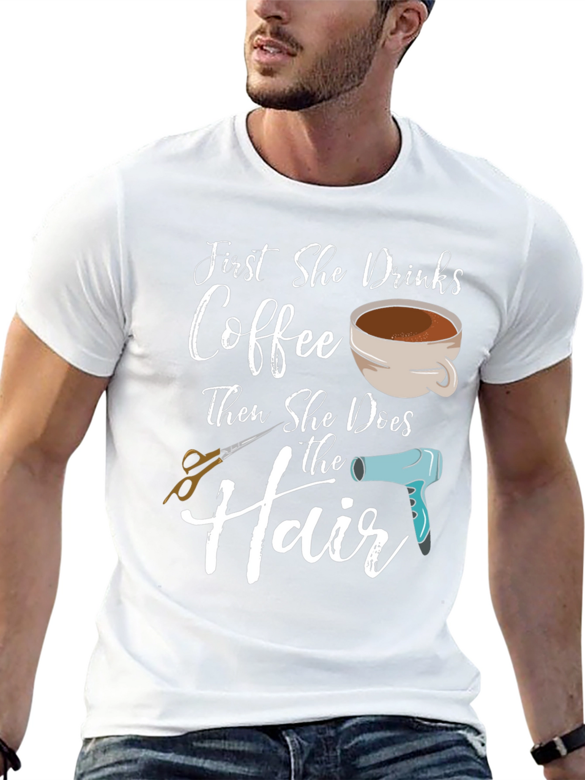 Coffee Then Hair T-Shirt - Barber/Stylist