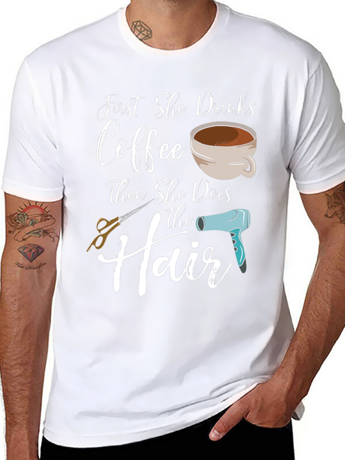Coffee Then Hair T-Shirt - Barber/Stylist
