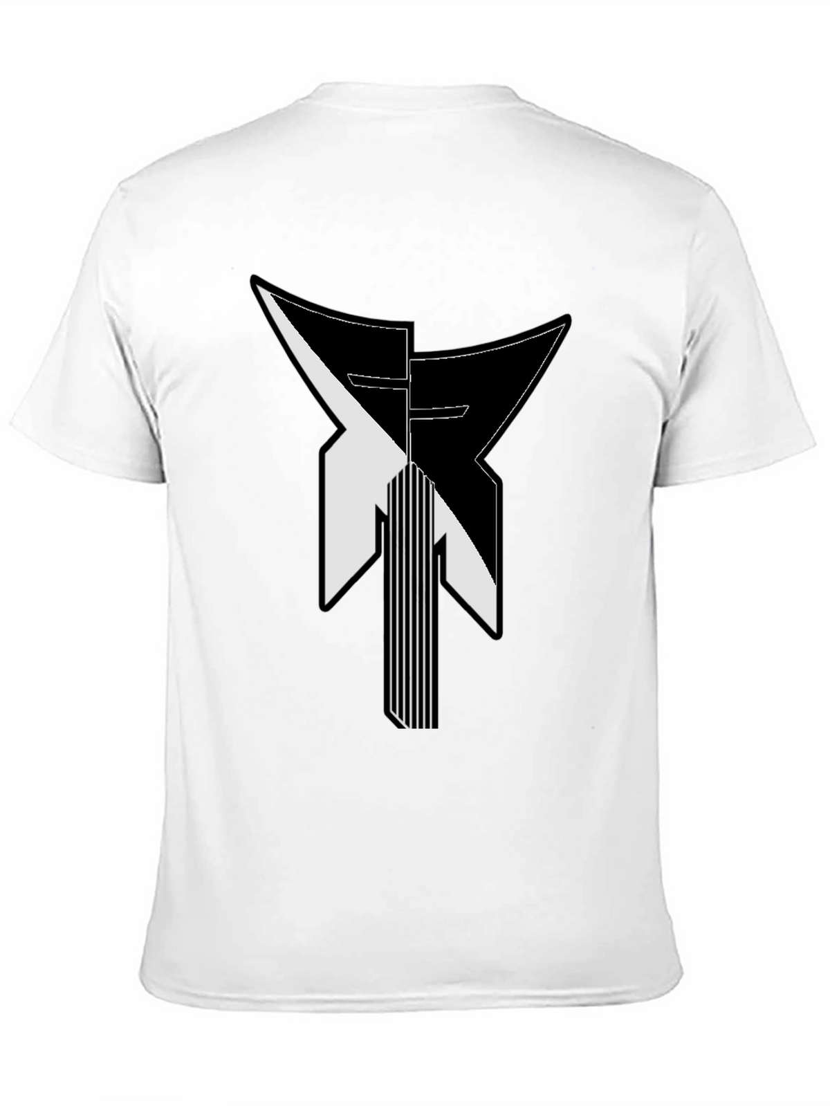 Modern Geometric Graphic Print Black T-Shirt