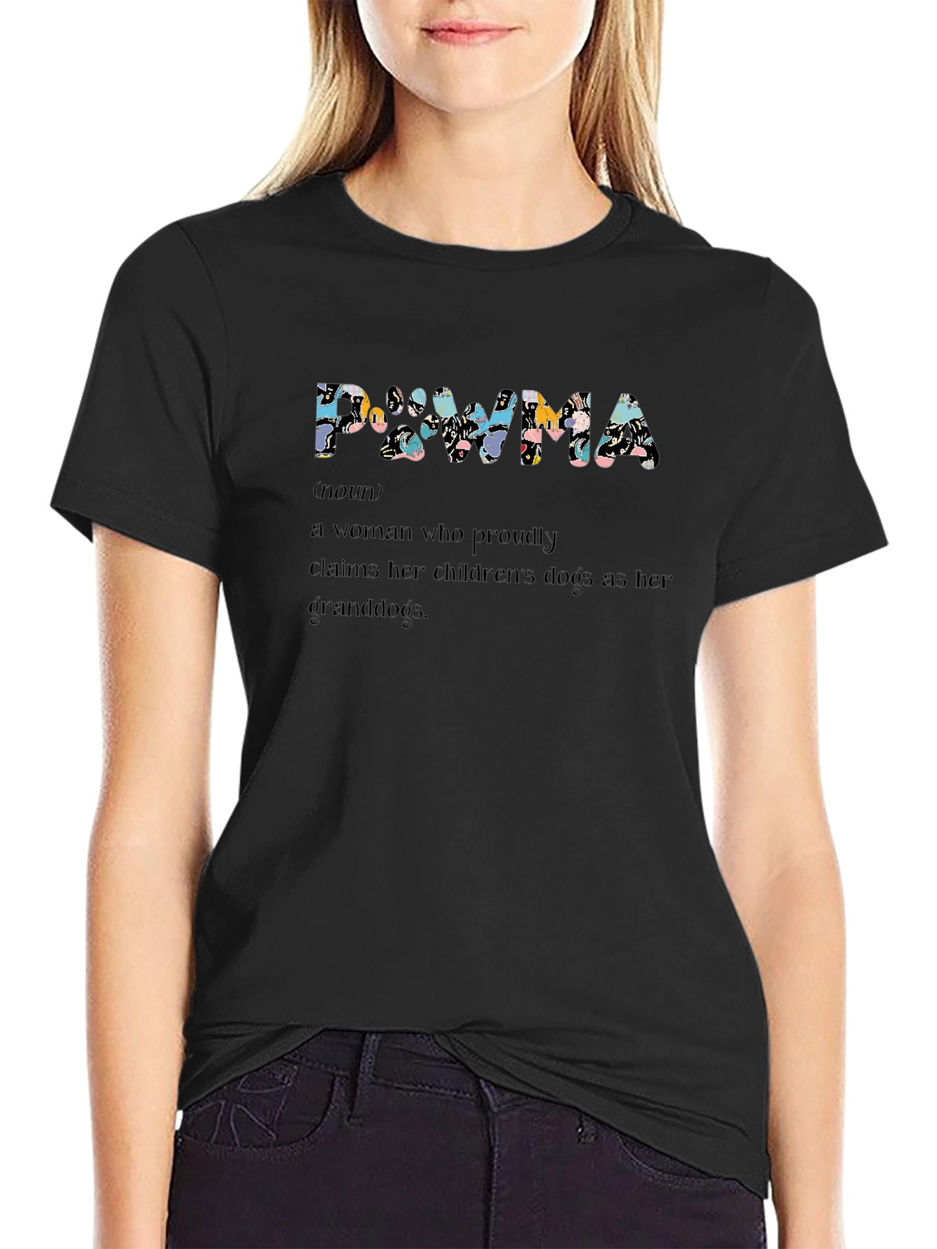 Pawma Definition Black T-Shirt - Dog Grandparent