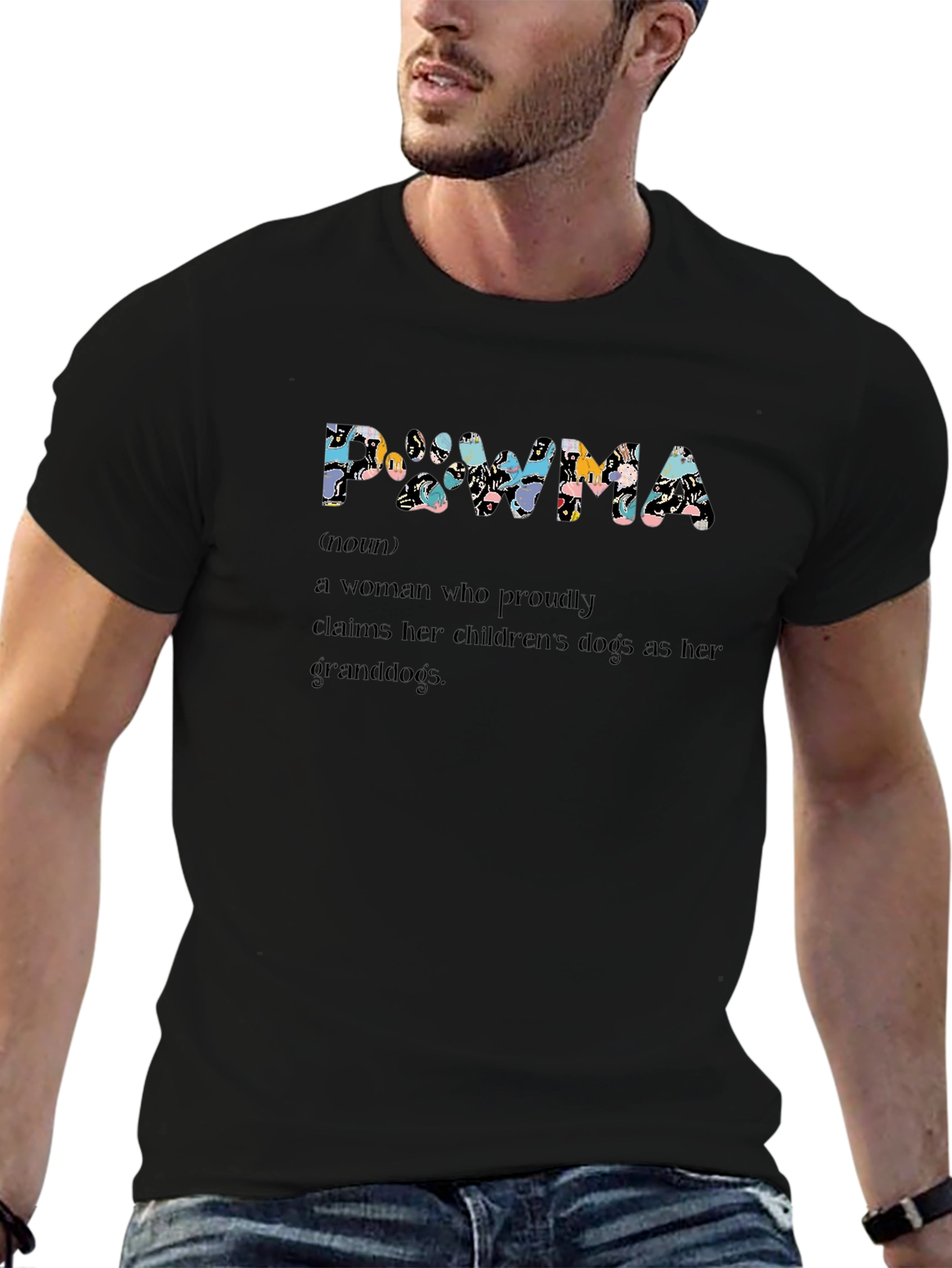 Pawma Definition Black T-Shirt - Dog Grandparent