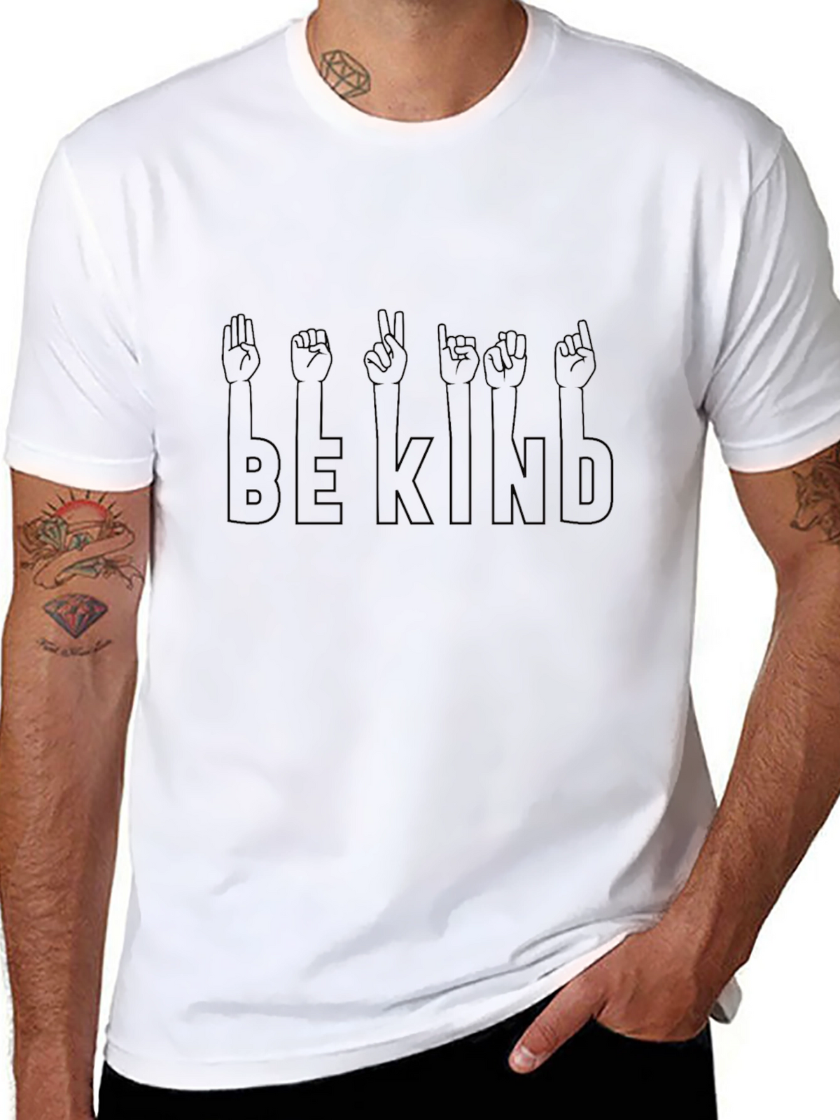 Be Kind Sign Language Graphic T-Shirt