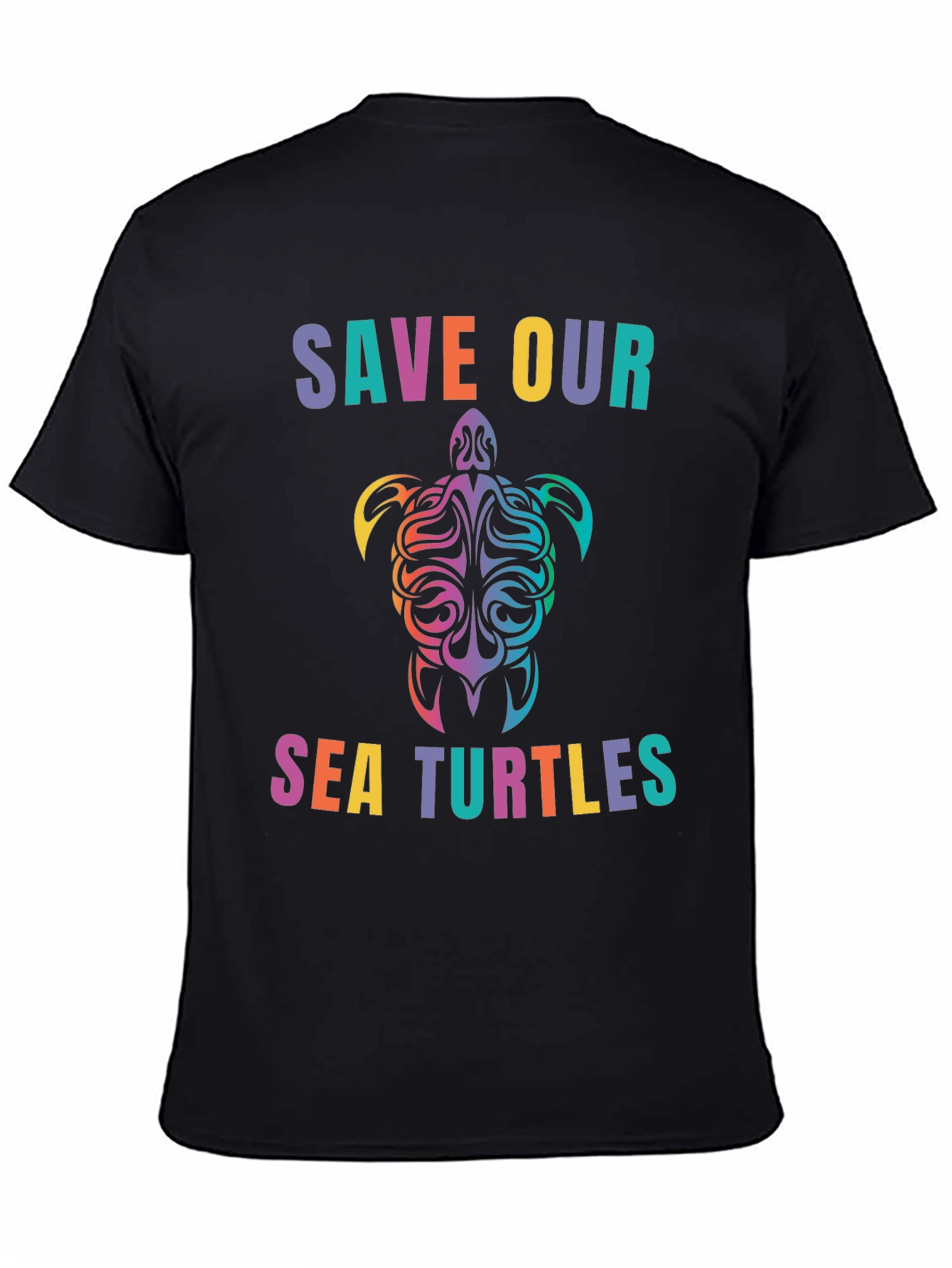 Save Our Sea Turtles Graphic Tee - Black