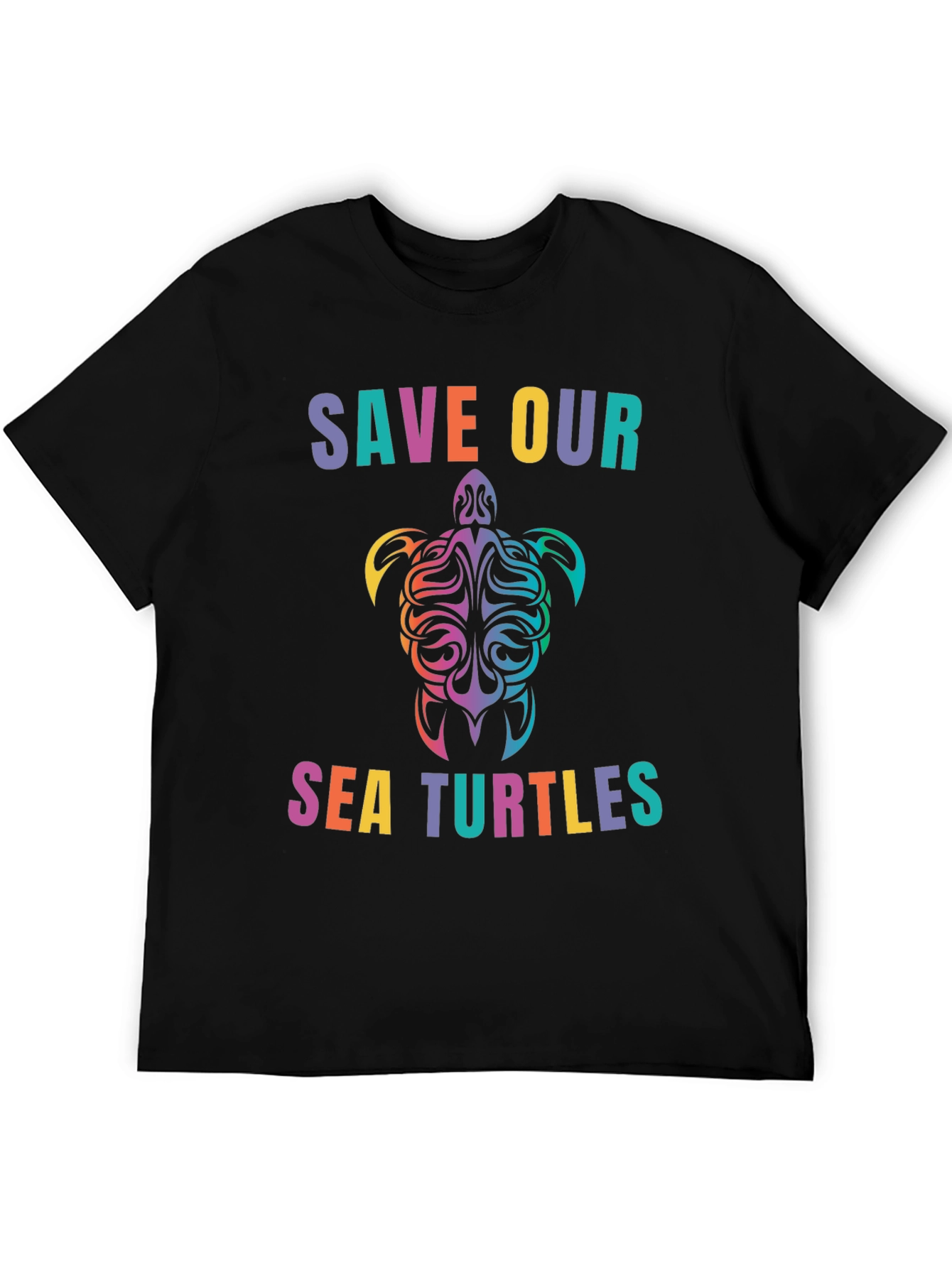 Save Our Sea Turtles Graphic Tee - Black