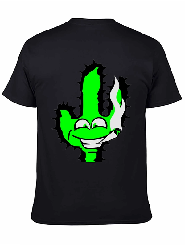 Green Cactus Cartoon Graphic Novelty T-Shirt