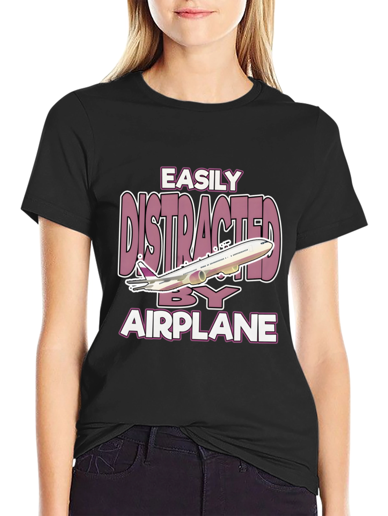 Easily Distracted by Airplane T-Shirt