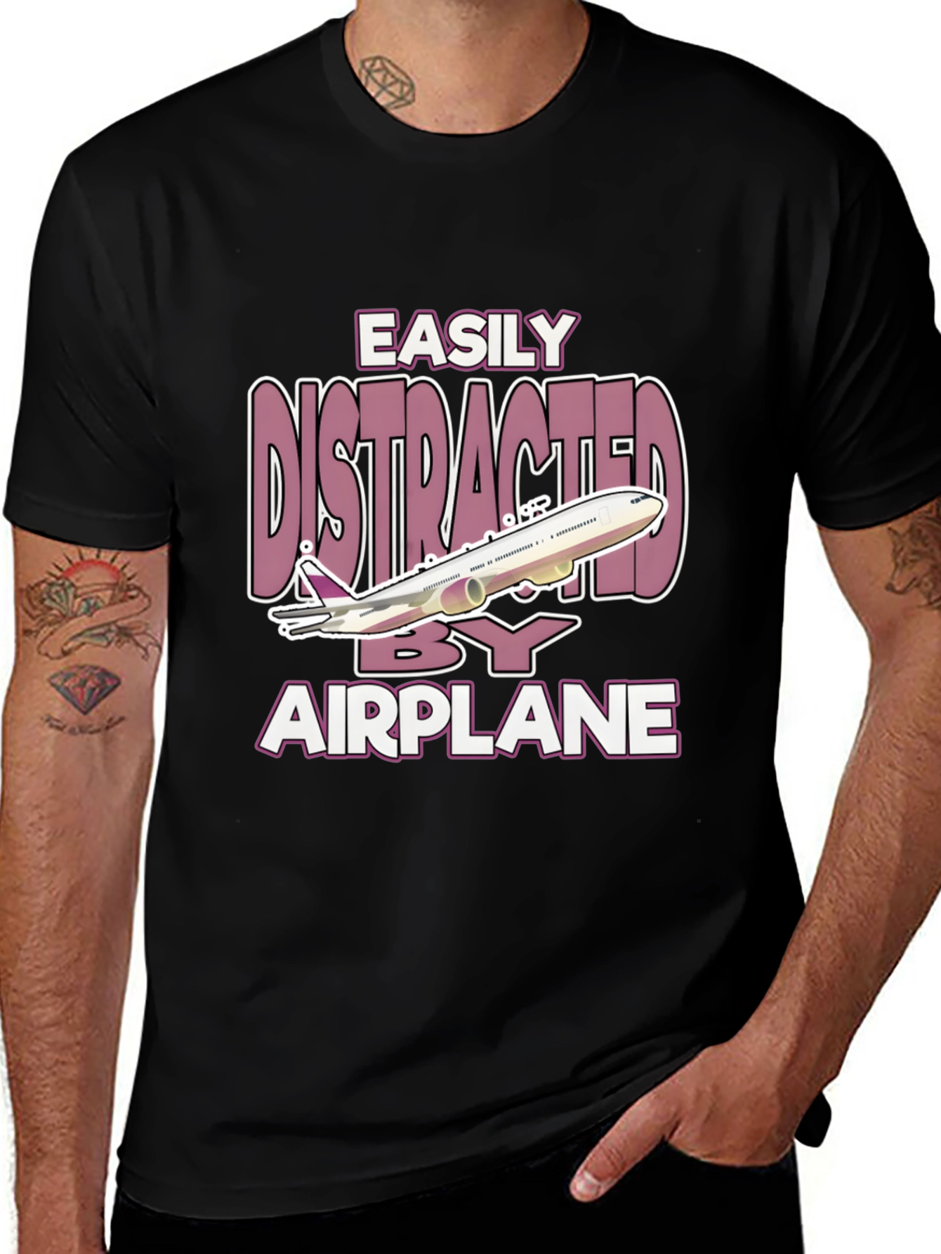 Easily Distracted by Airplane T-Shirt