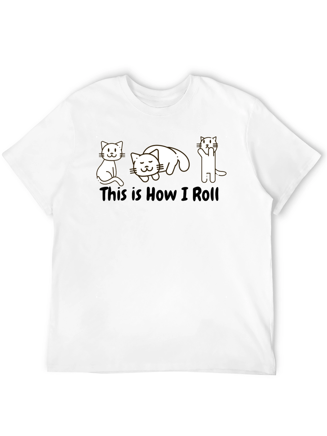 This is How I Roll Cat Graphic T-Shirt