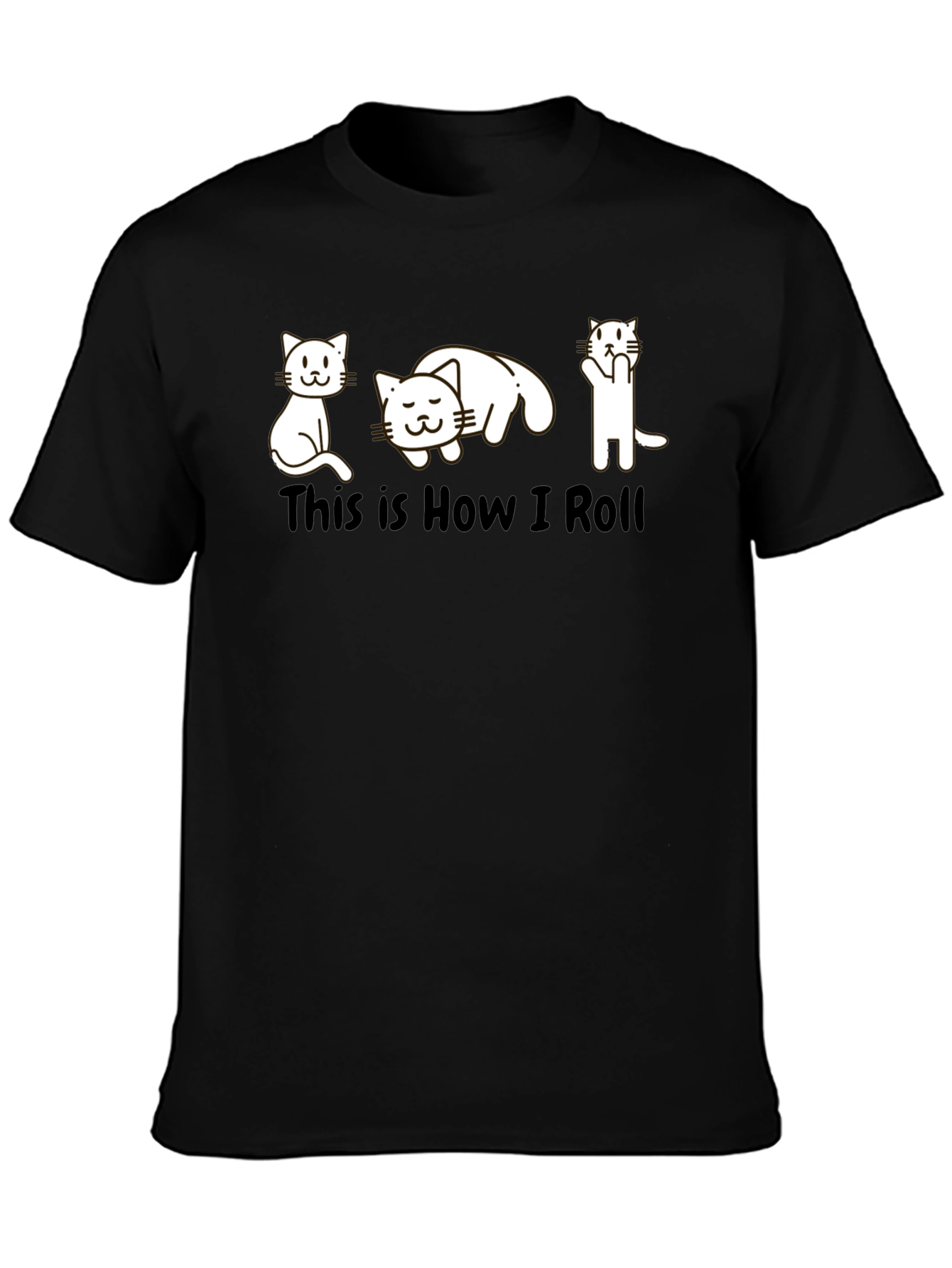 This is How I Roll Cat Graphic T-Shirt