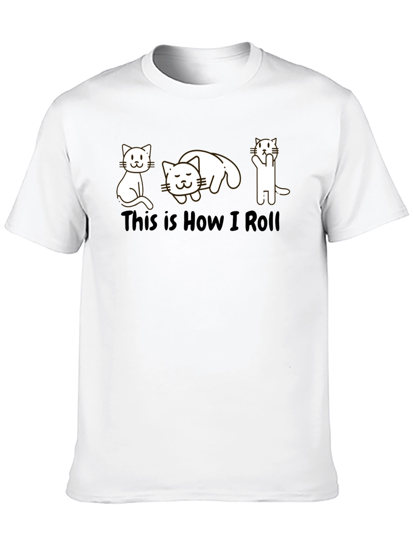 This is How I Roll Cat Graphic T-Shirt