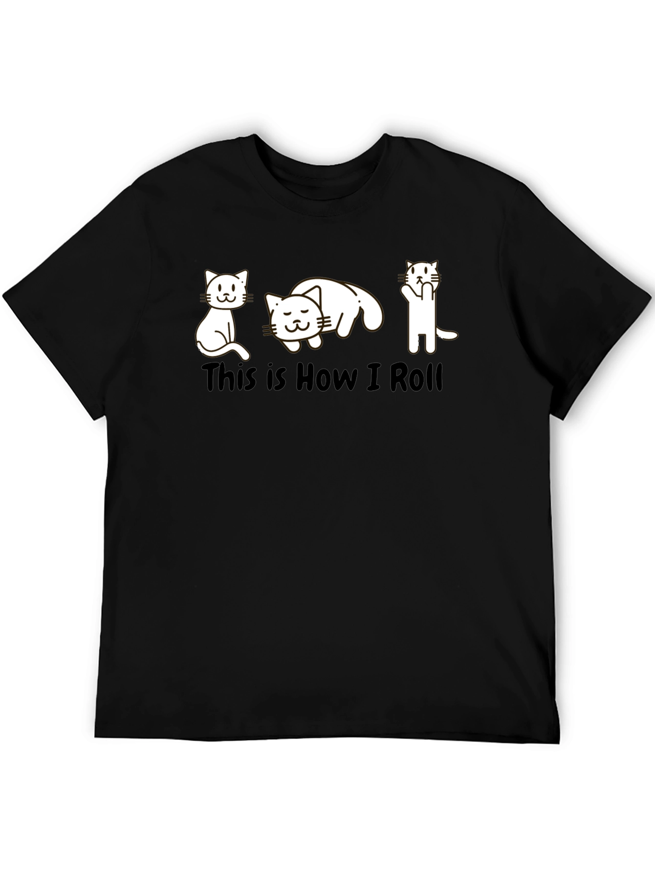 This is How I Roll Cat Graphic T-Shirt