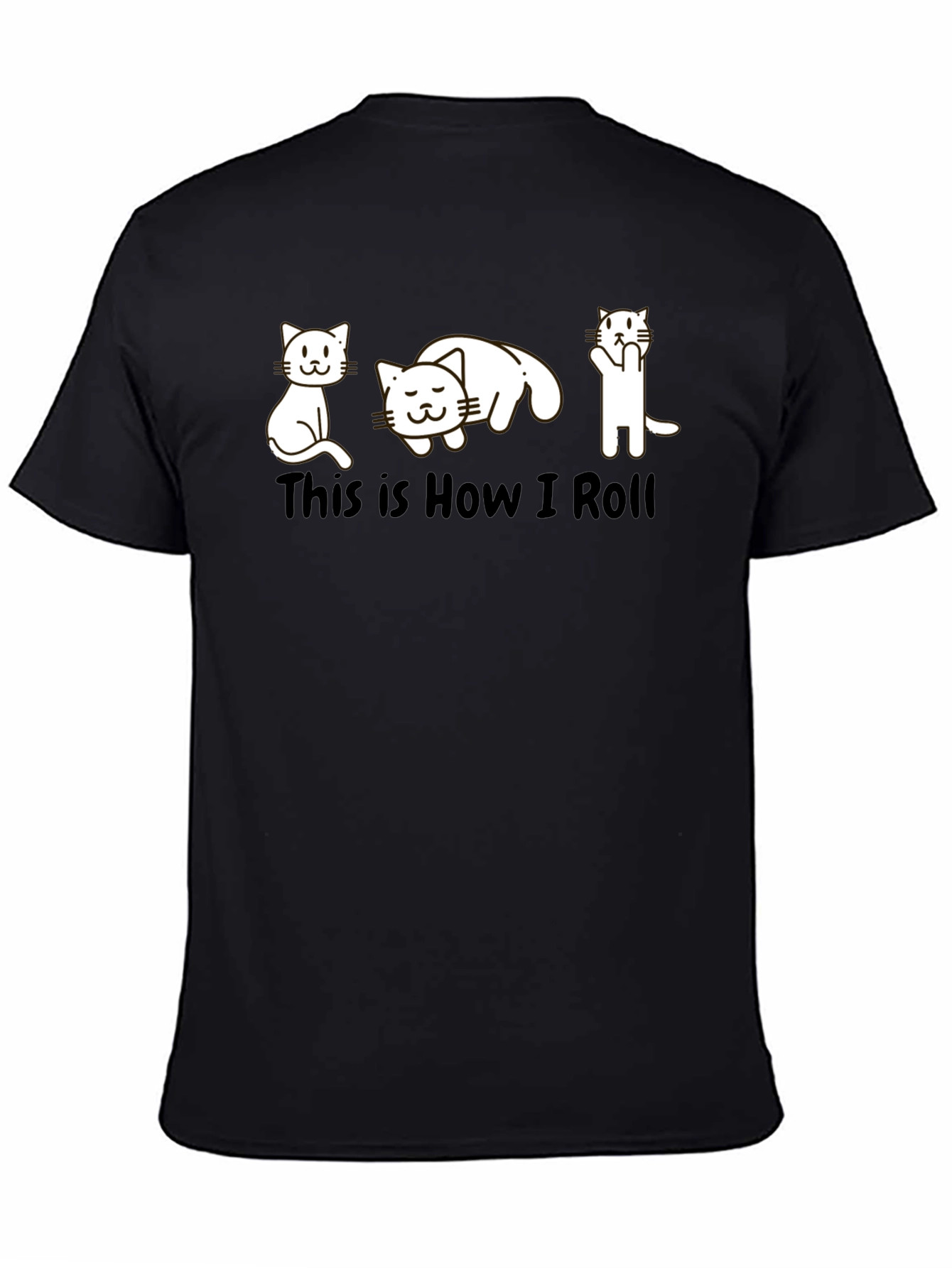 This is How I Roll Cat Graphic T-Shirt