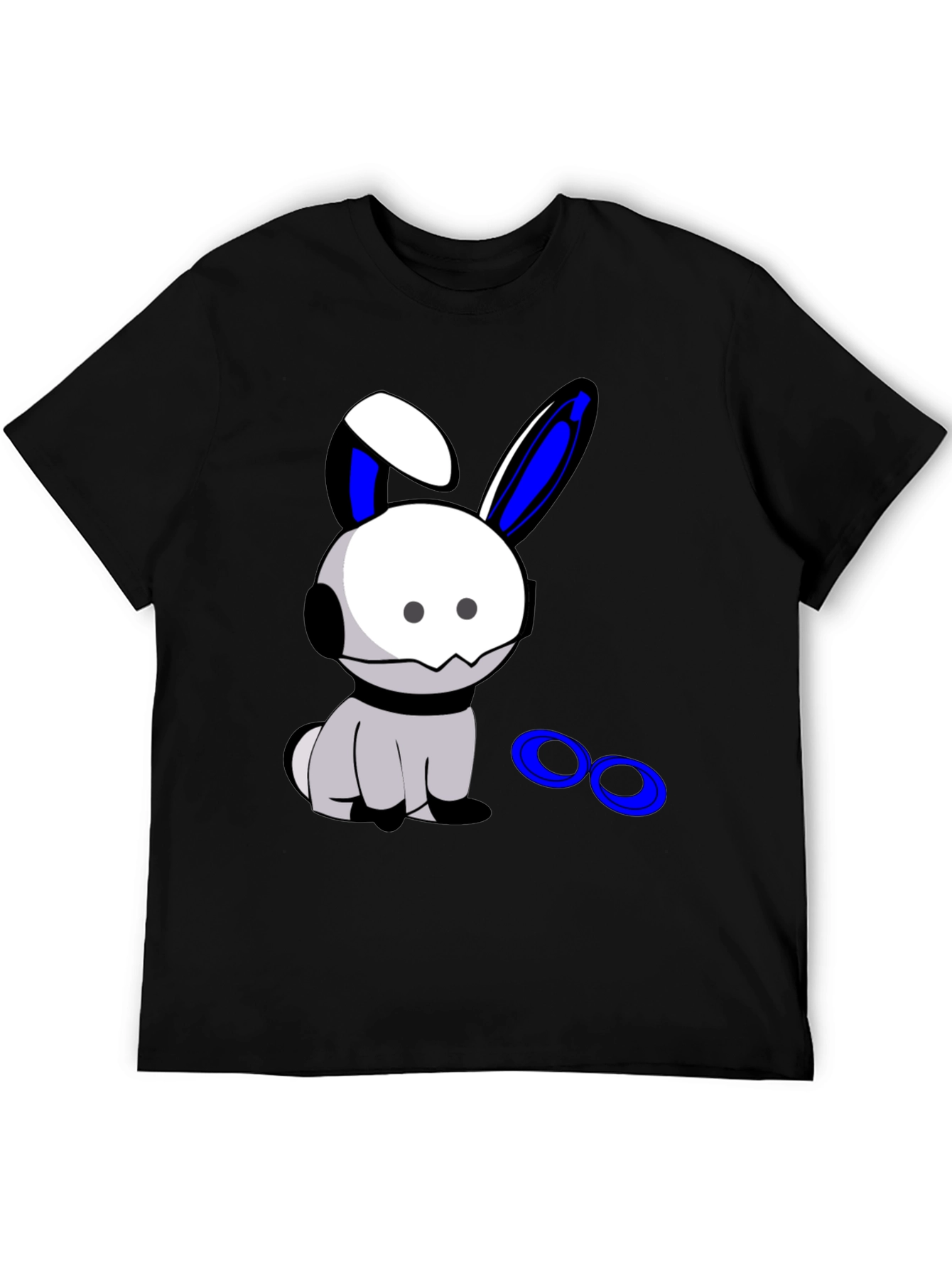 Cool Bunny Graphic Black T-Shirt