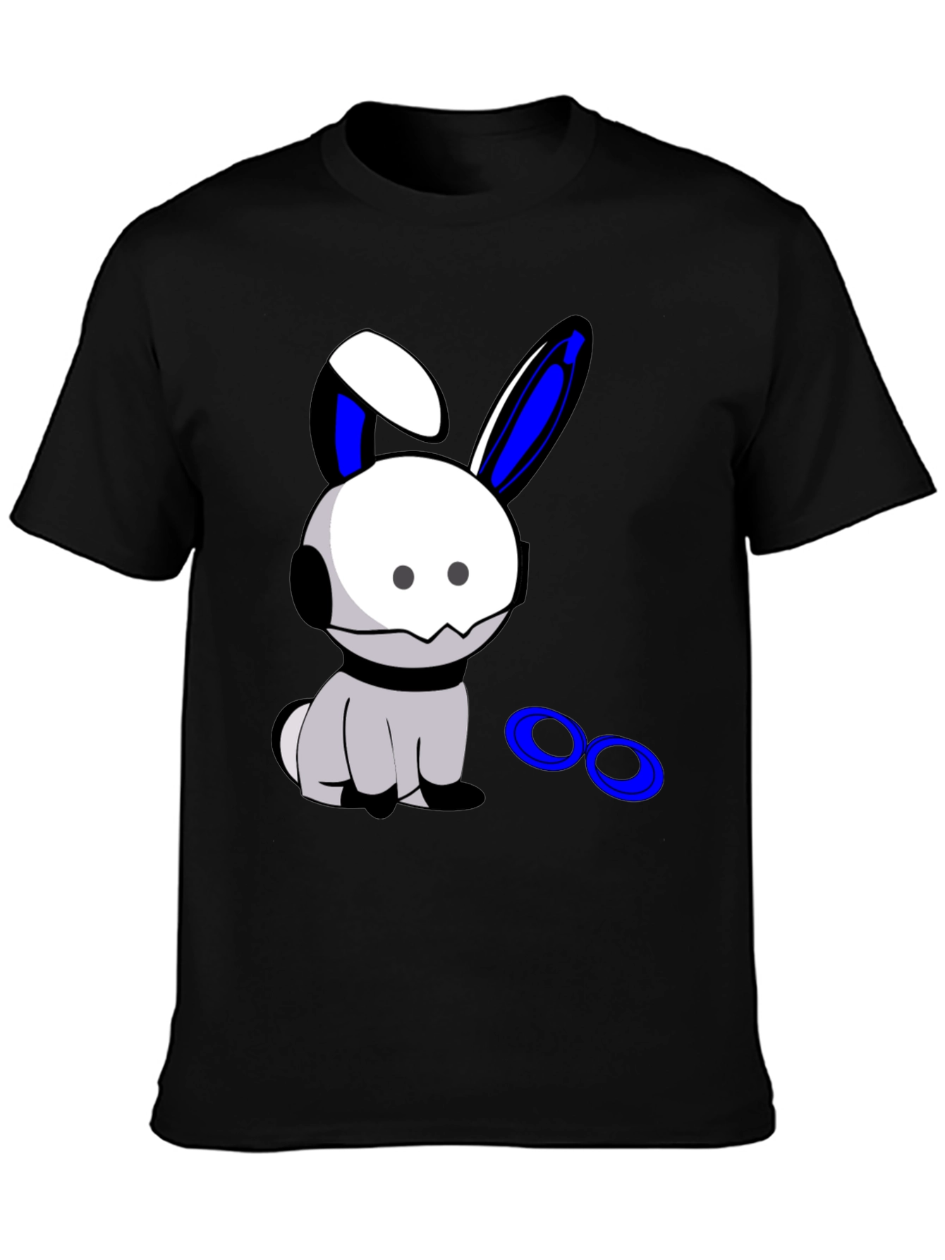 Cool Bunny Graphic Black T-Shirt