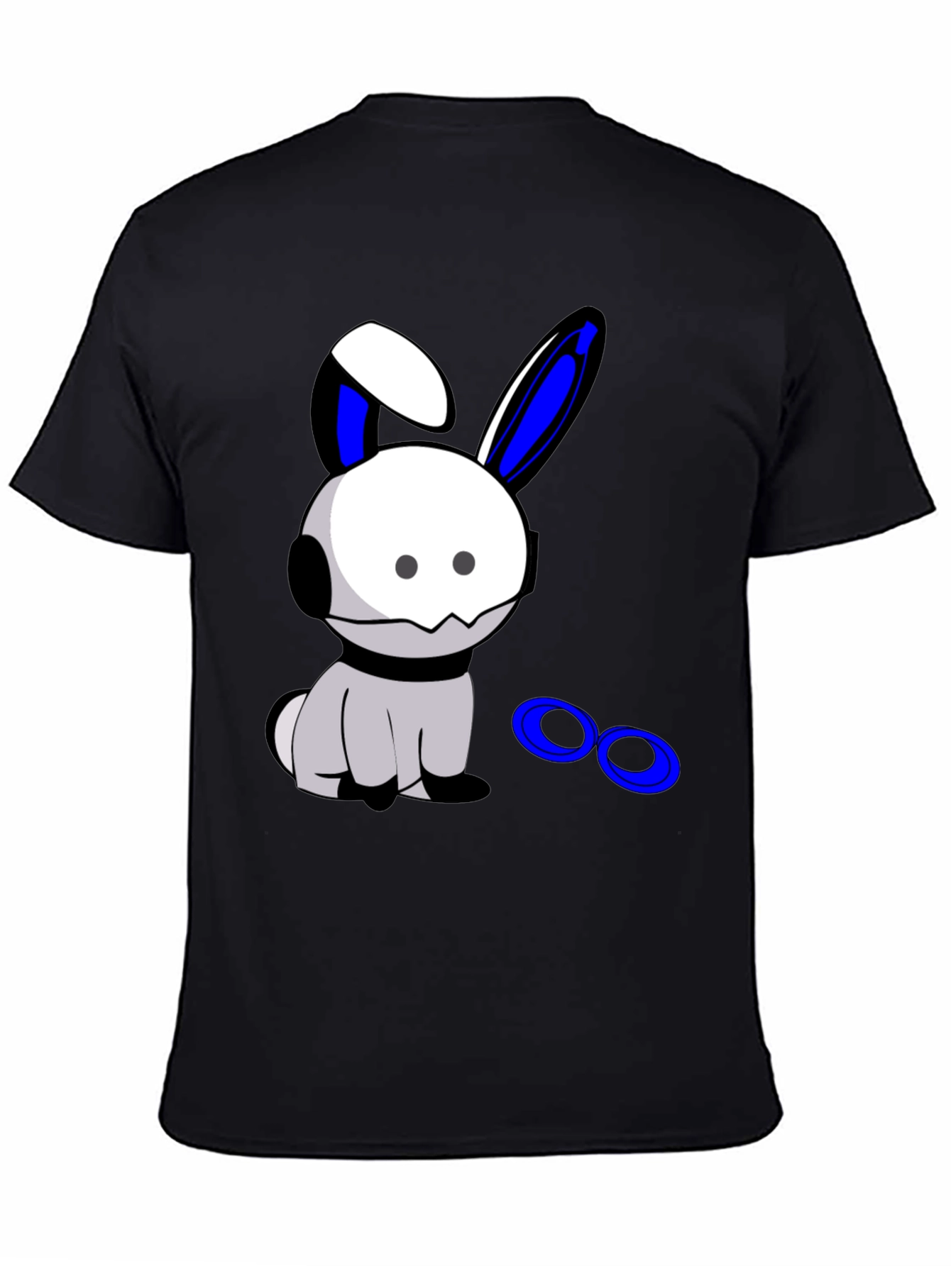 Cool Bunny Graphic Black T-Shirt