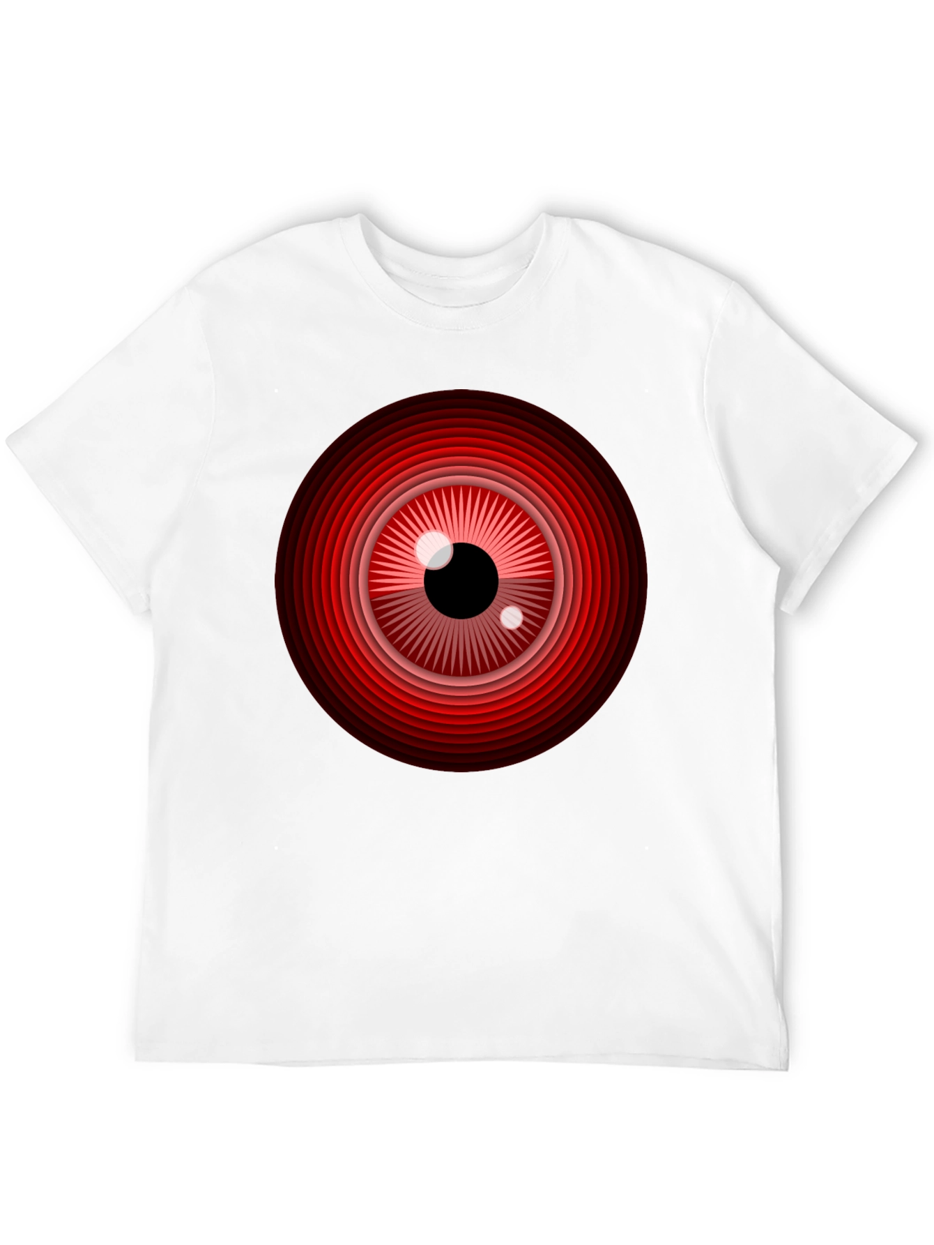 Red Eye Graphic Print Black T-Shirt
