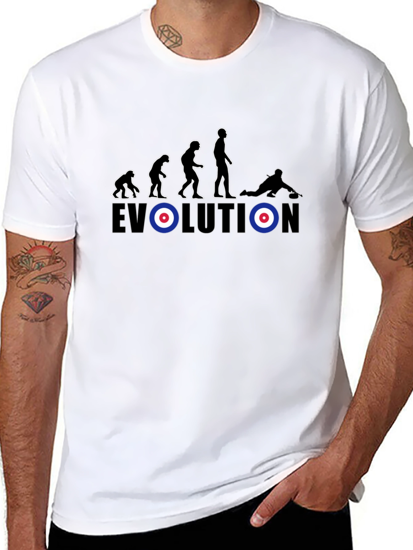 Evolution Curling T-Shirt - Funny Sport Tee