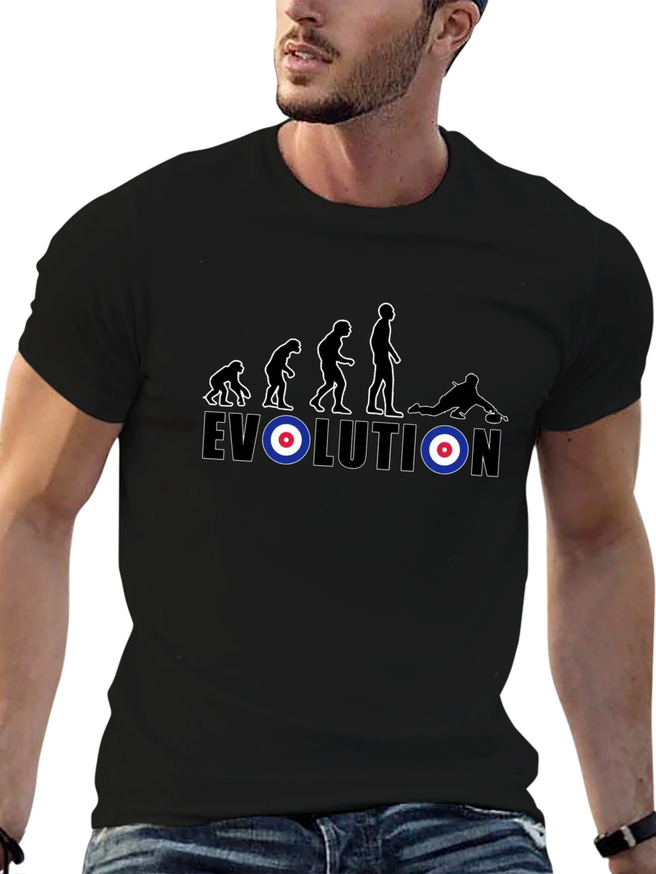 Evolution Curling T-Shirt - Funny Sport Tee