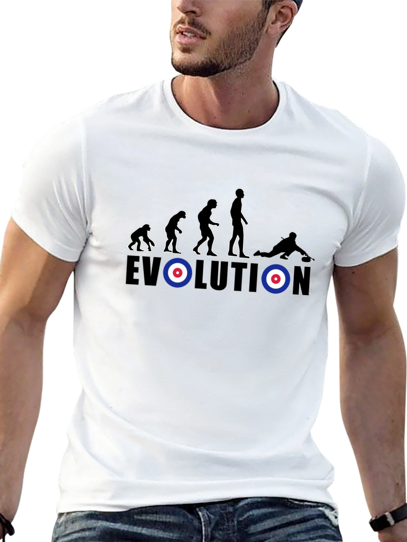 Evolution Curling T-Shirt - Funny Sport Tee