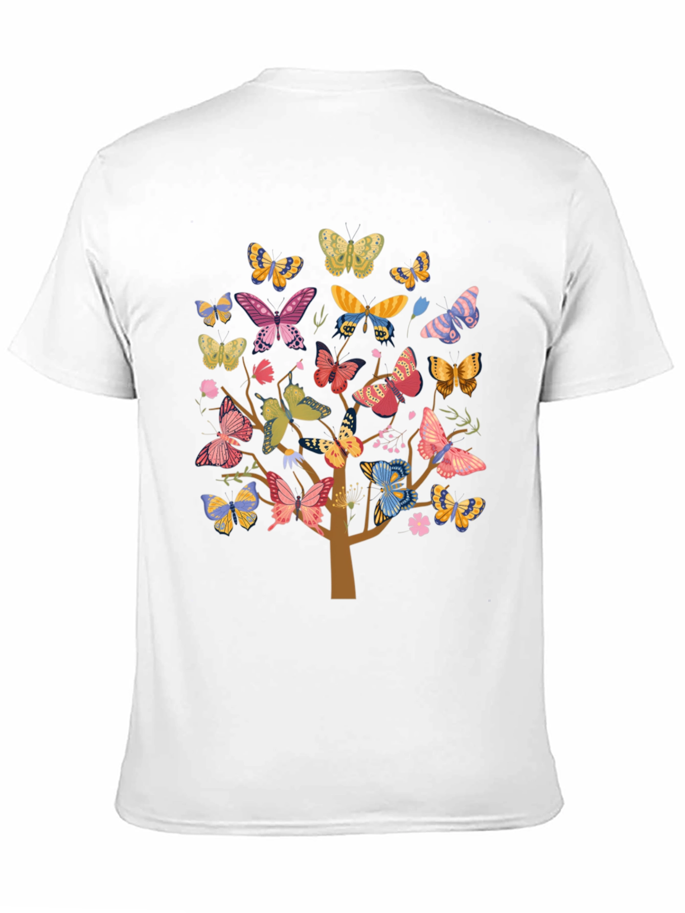 Butterfly Tree Graphic Tee - Trendy Unisex Shirt