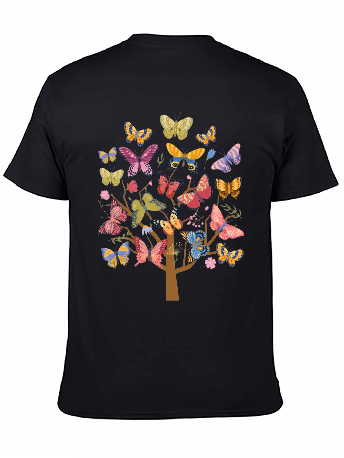 Butterfly Tree Graphic Tee - Trendy Unisex Shirt