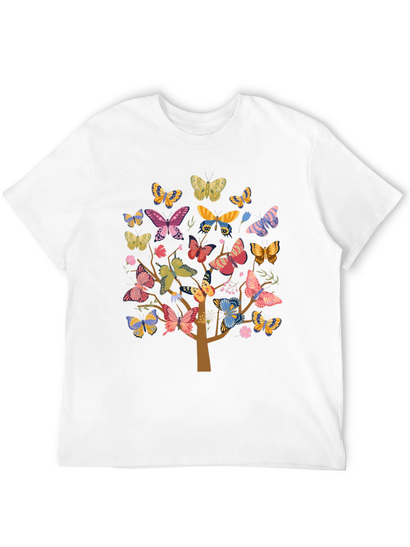 Butterfly Tree Graphic Tee - Trendy Unisex Shirt