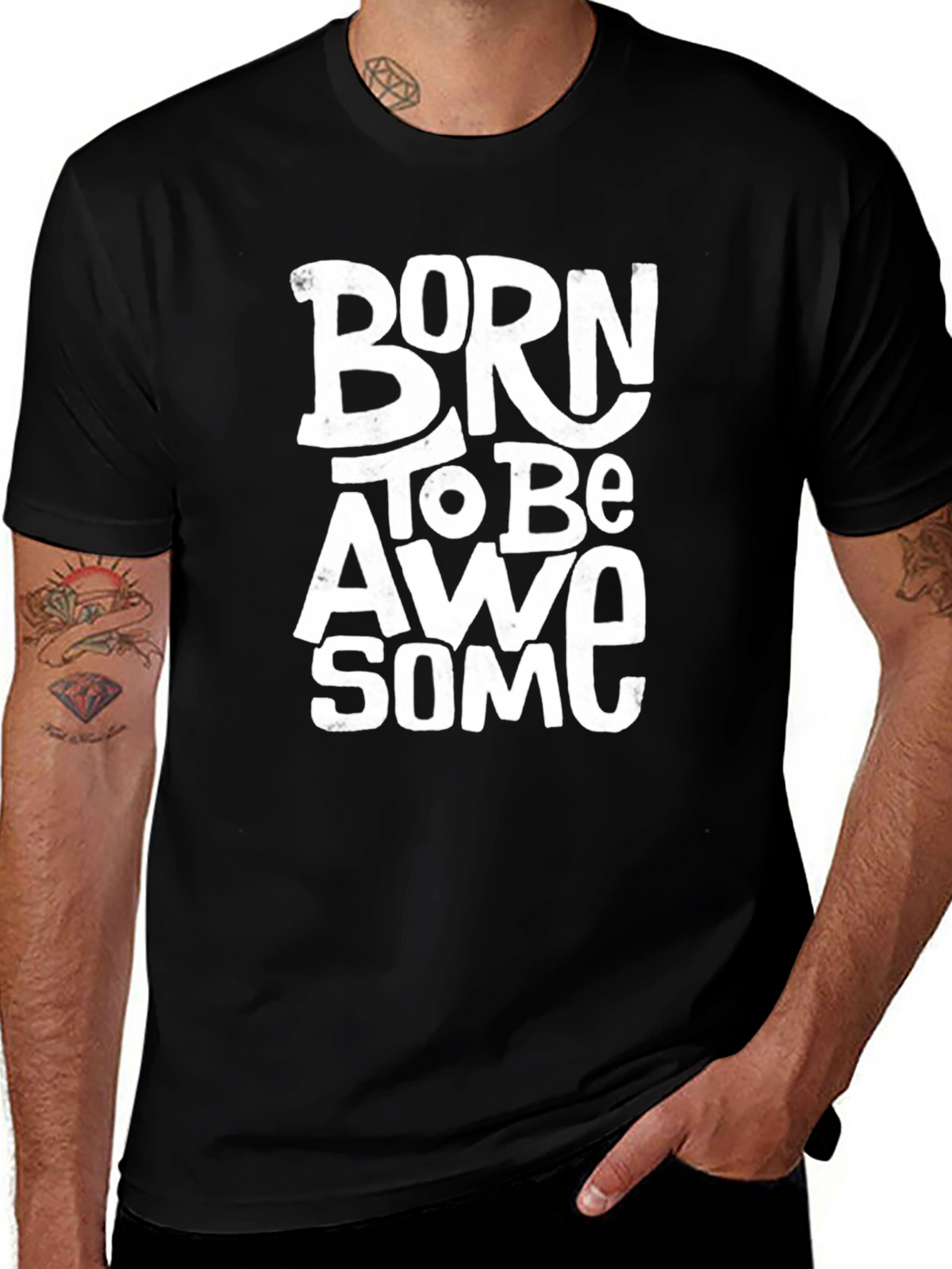 Born To Be Awesome Graphic Tee - Black