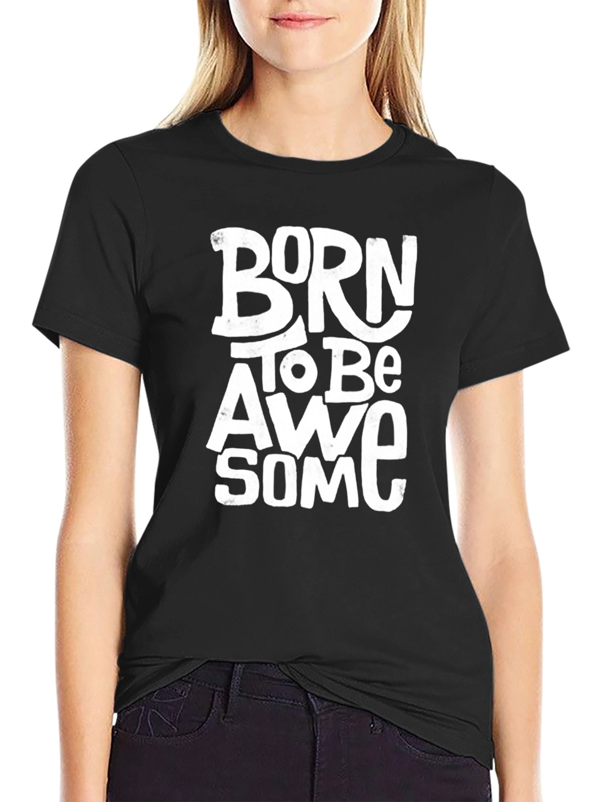 Born To Be Awesome Graphic Tee - Black