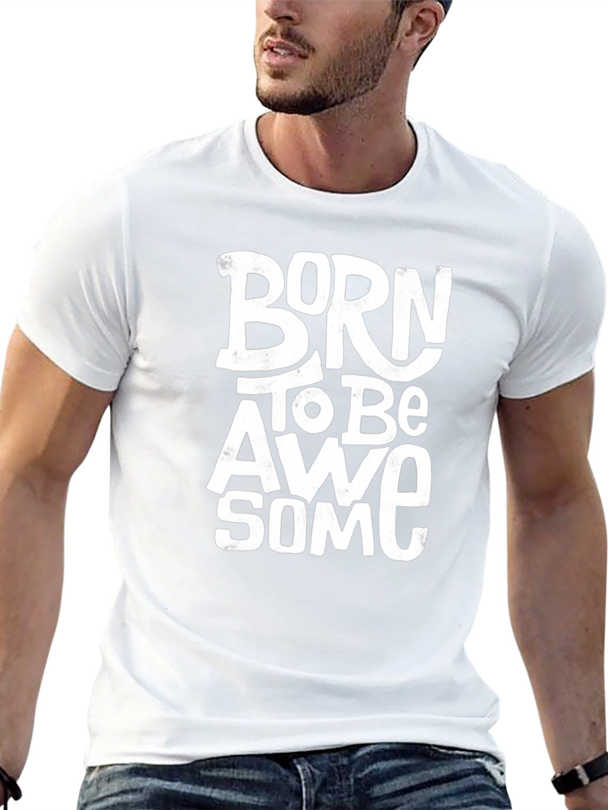 Born To Be Awesome Graphic Tee - Black