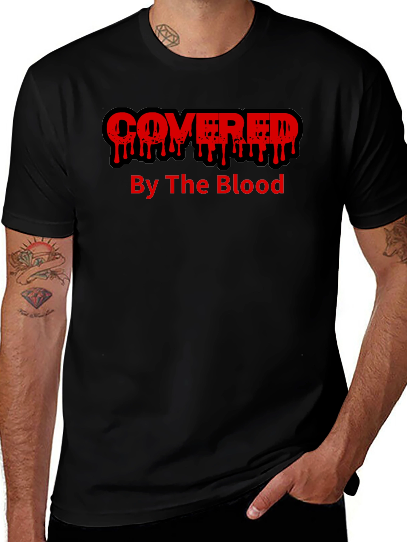 Covered By The Blood Graphic T-Shirt