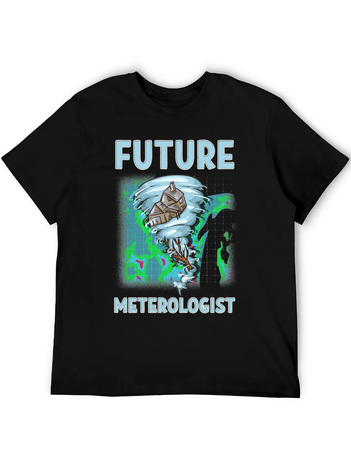 Future Meterologist Tornado House Graphic T-Shirt