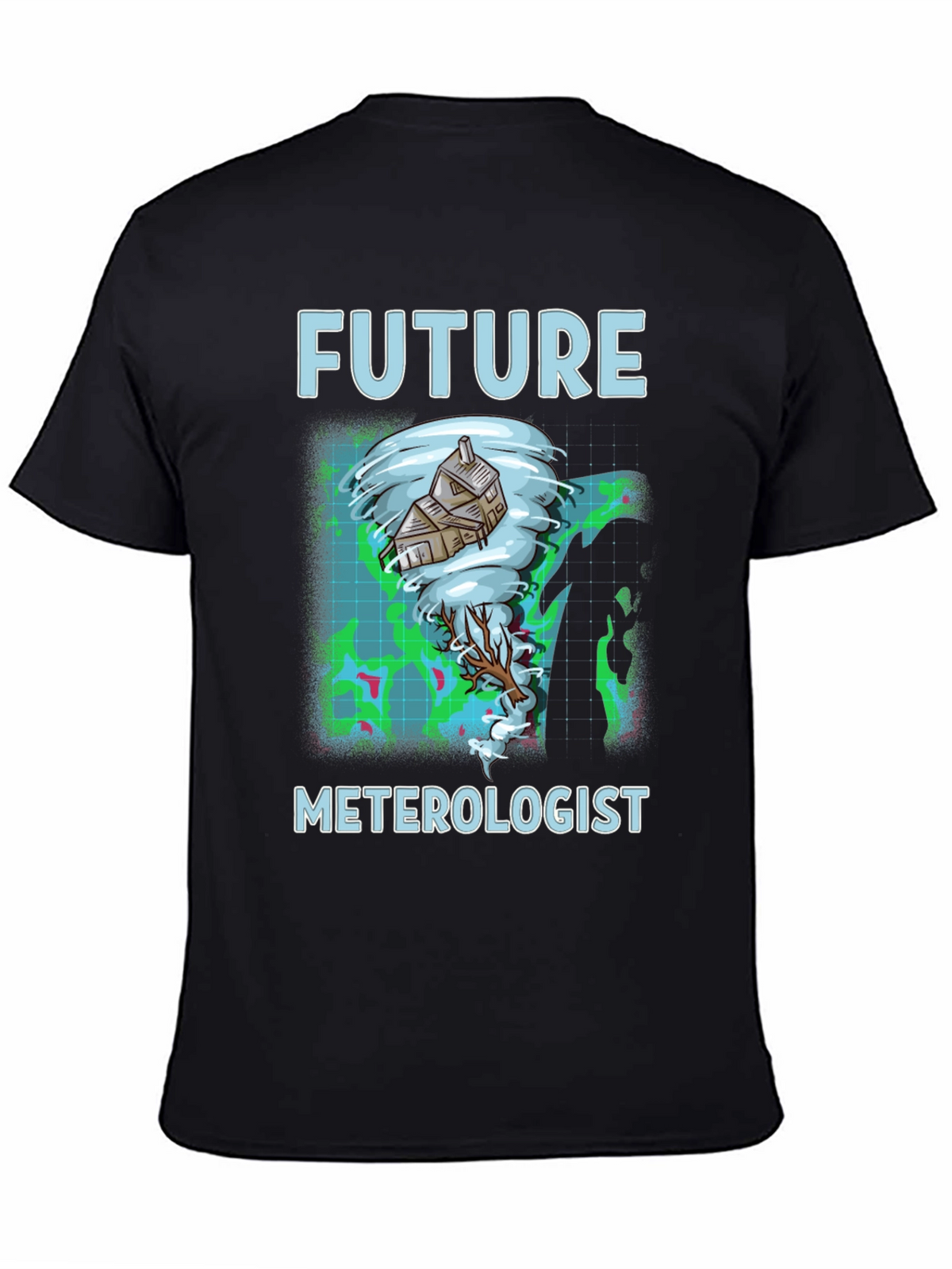 Future Meterologist Tornado House Graphic T-Shirt