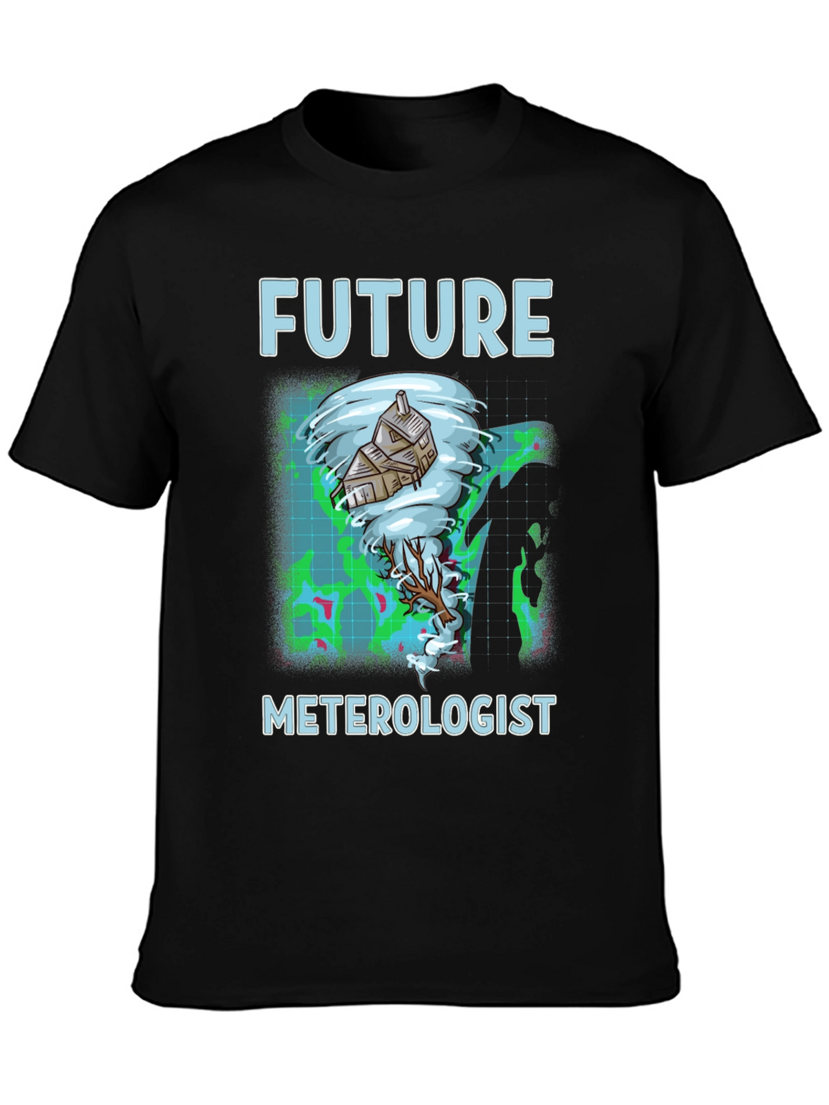 Future Meterologist Tornado House Graphic T-Shirt