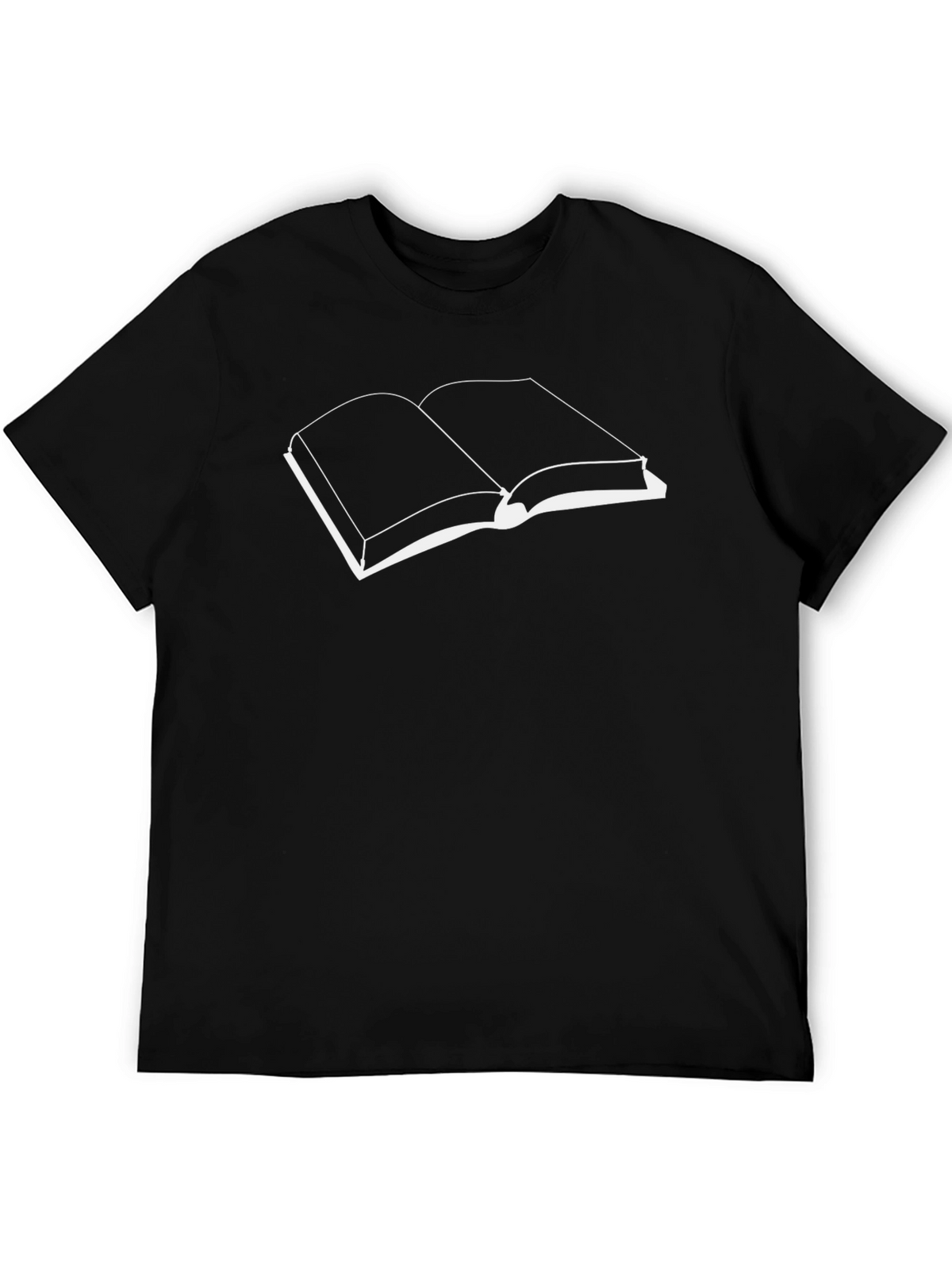 Open Book Black T-Shirt - Read in Style!