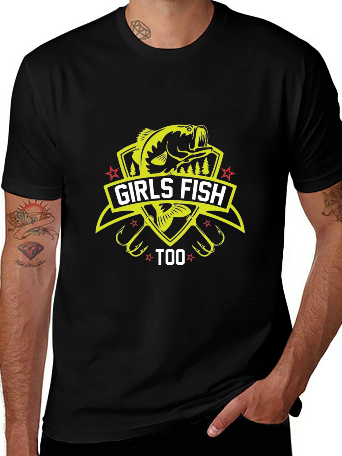 Girls Fish Too T-Shirt - Fishing Apparel