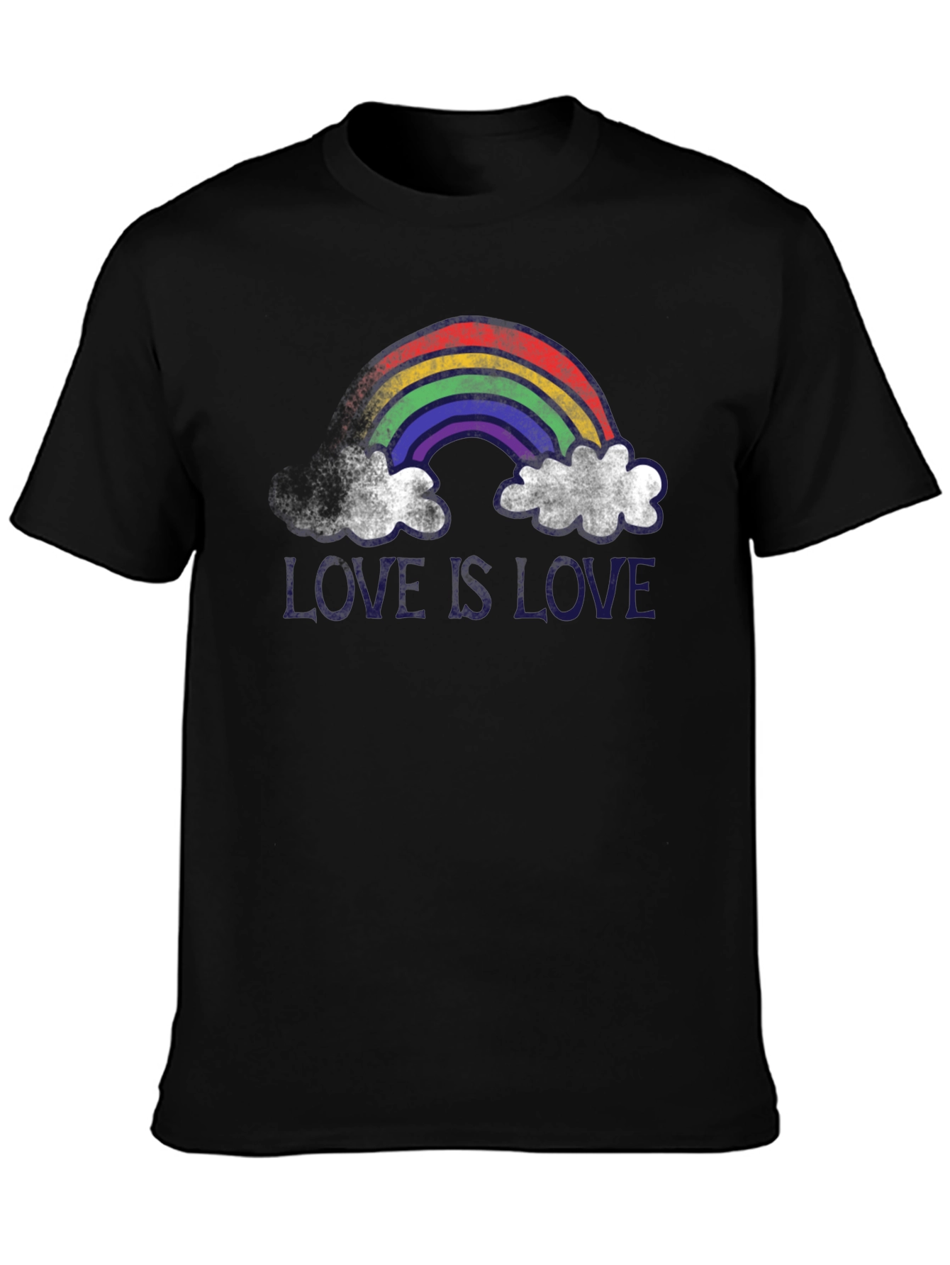 Love is Love Rainbow Graphic Tee - Black