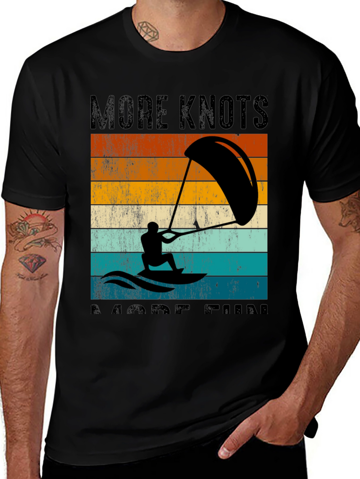 Kitesurfing T-Shirt - More Knots More Fun