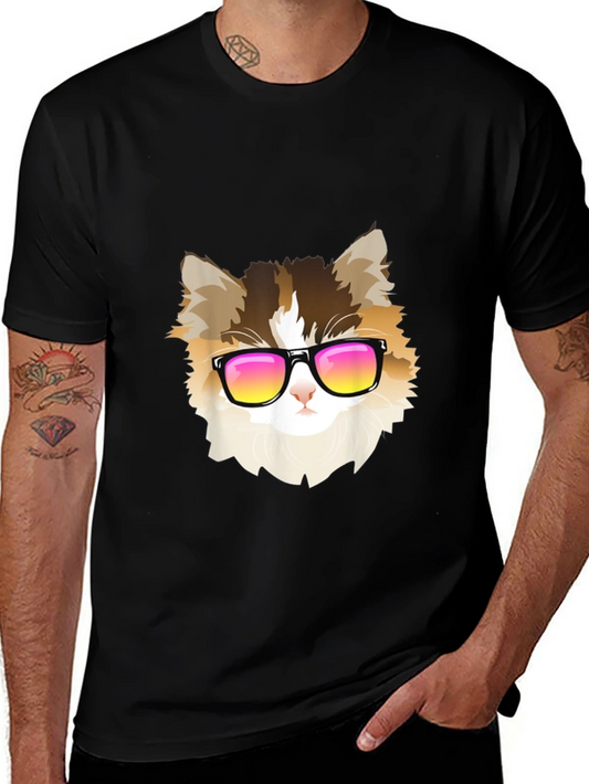 Cool Cat Tee - Black Short Sleeve T-Shirt
