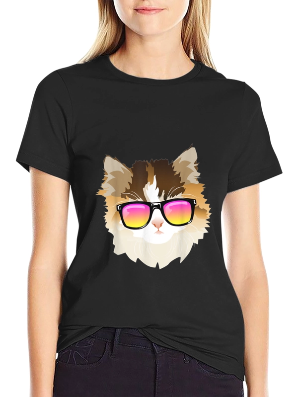 Cool Cat Tee - Black Short Sleeve T-Shirt