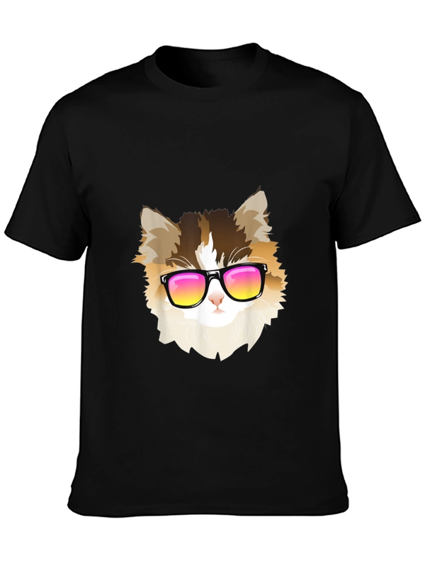 Cool Cat Tee - Black Short Sleeve T-Shirt