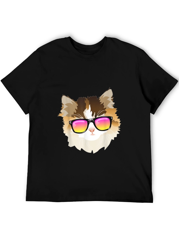 Cool Cat Tee - Black Short Sleeve T-Shirt