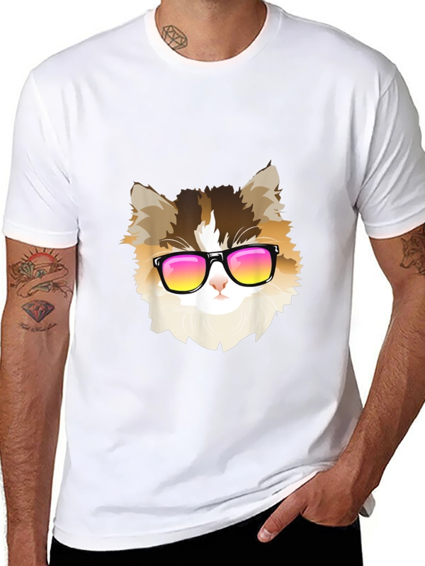 Cool Cat Tee - Black Short Sleeve T-Shirt