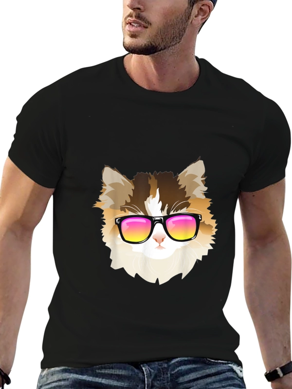 Cool Cat Tee - Black Short Sleeve T-Shirt