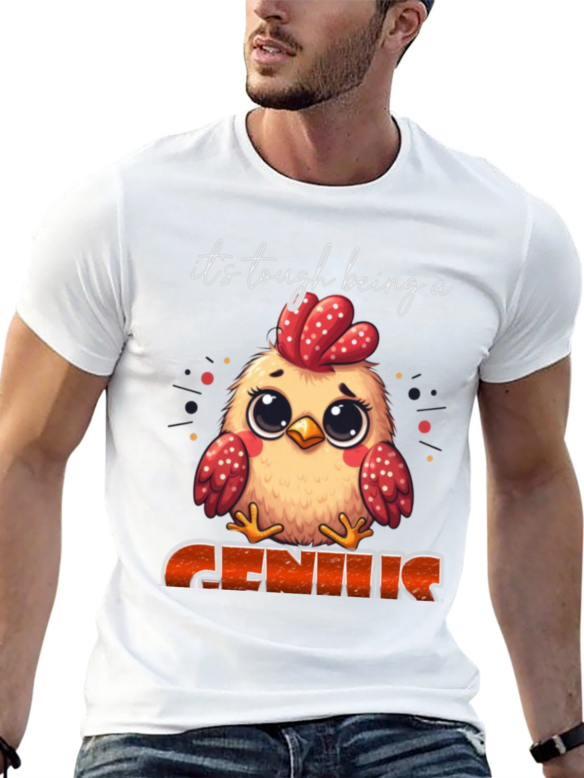 Its Tough Being A Genius Chicken T-Shirt