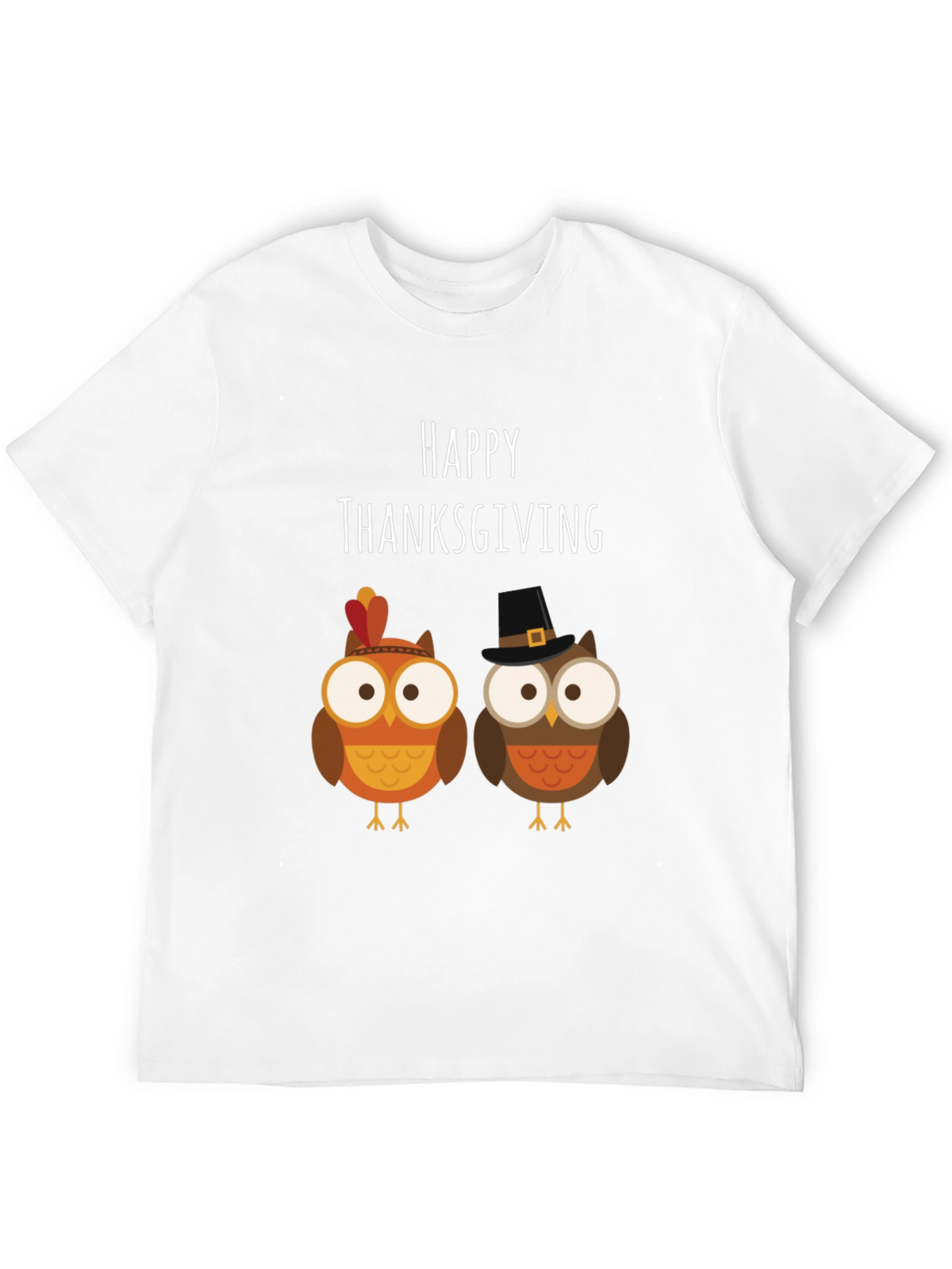 Happy Thanksgiving Owls Graphic T-Shirt