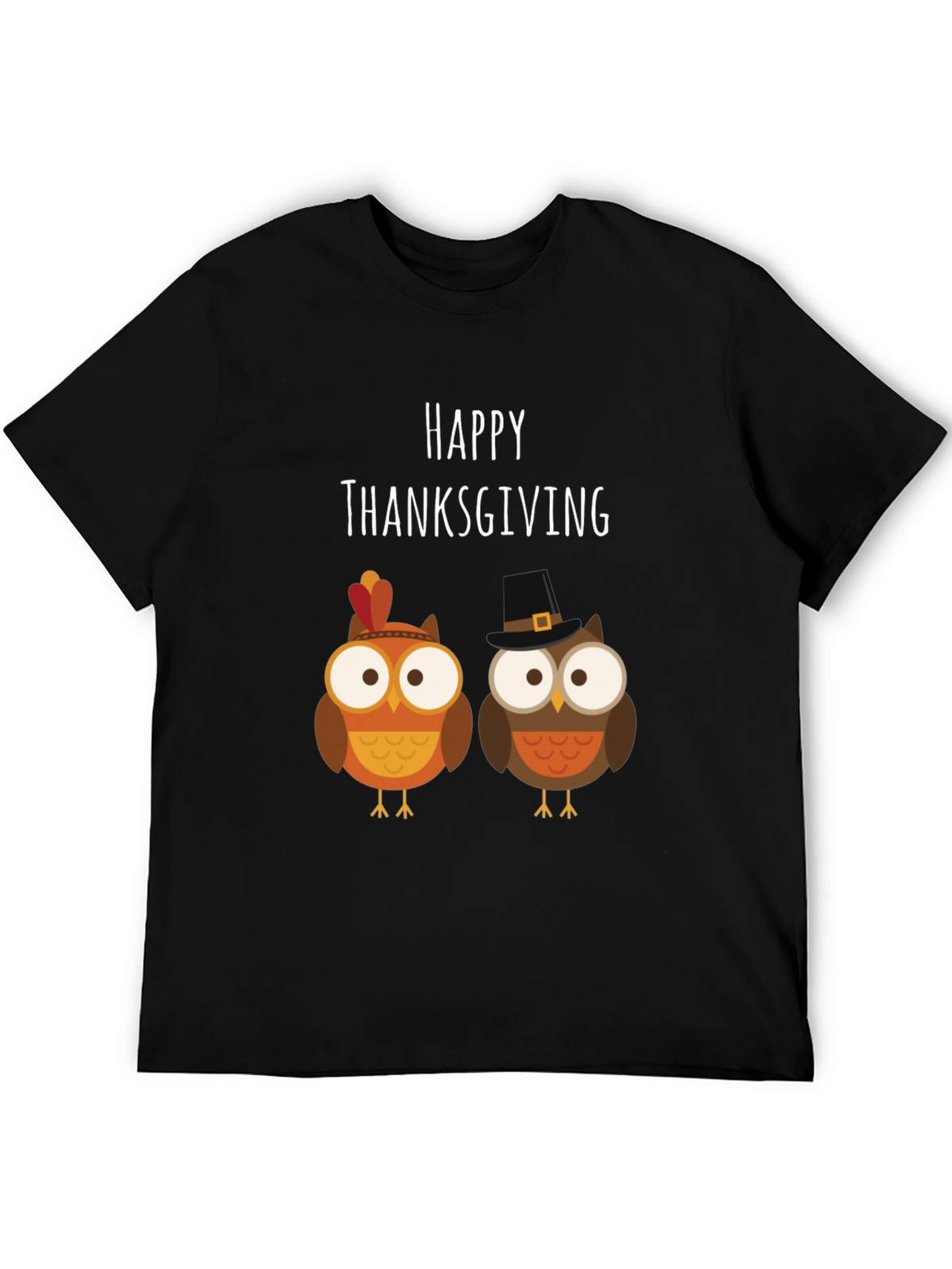 Happy Thanksgiving Owls Graphic T-Shirt
