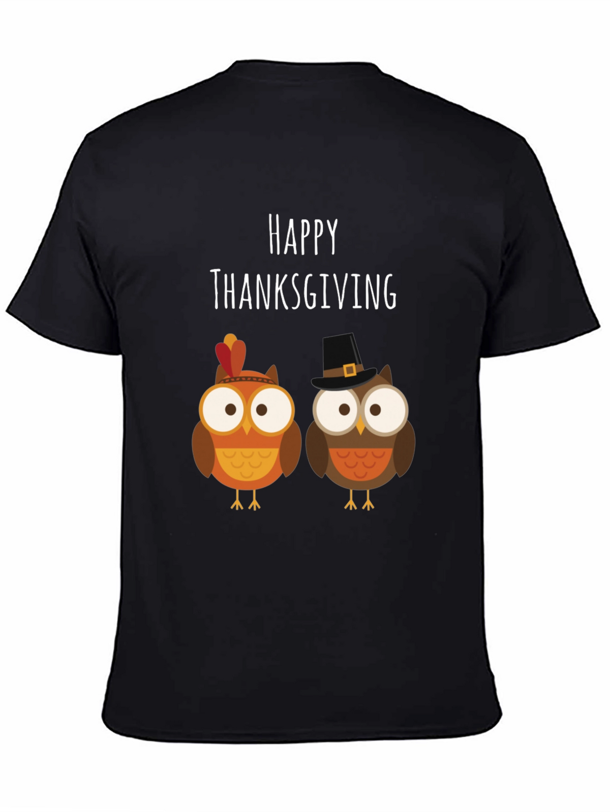 Happy Thanksgiving Owls Graphic T-Shirt