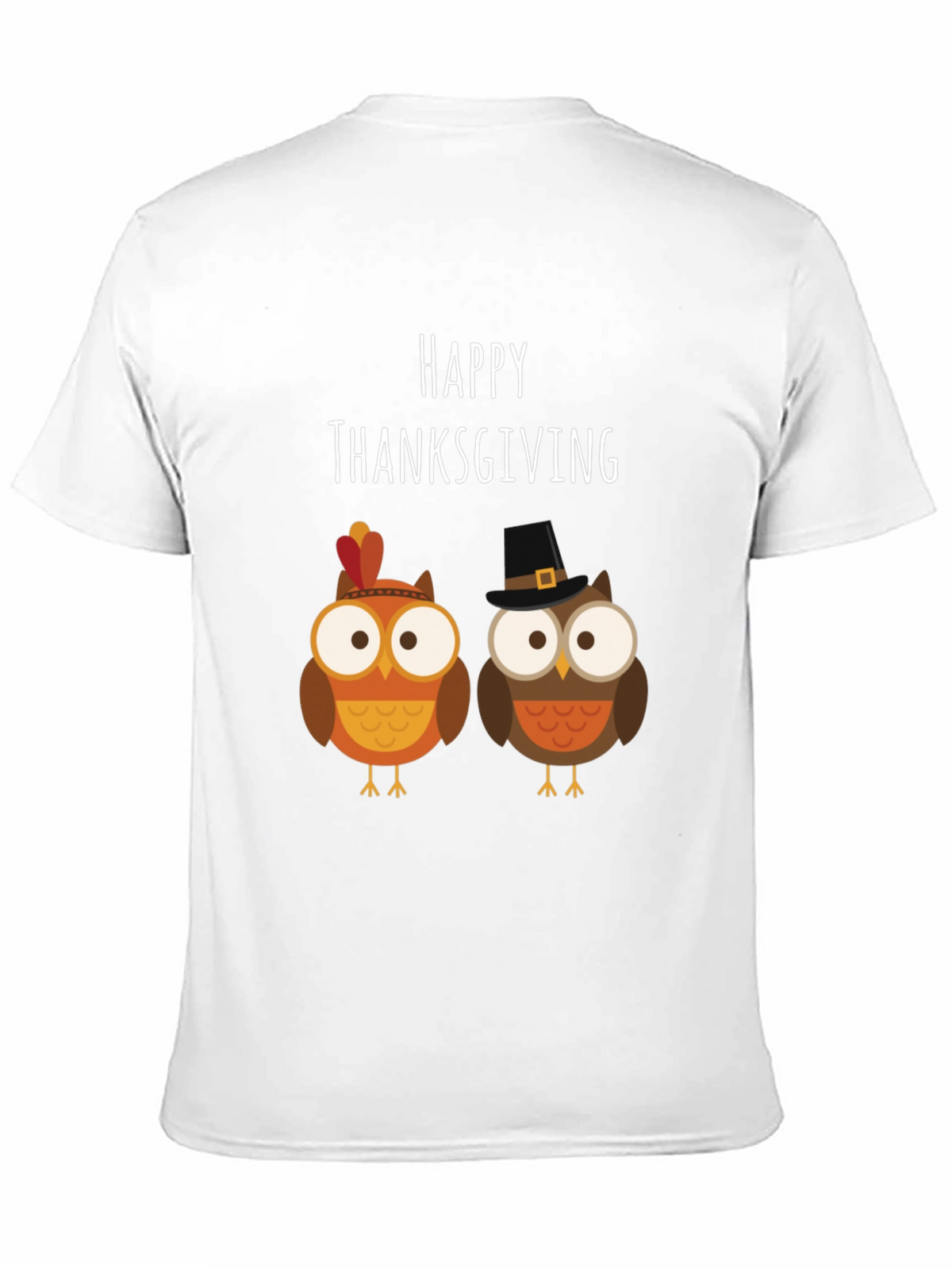 Happy Thanksgiving Owls Graphic T-Shirt