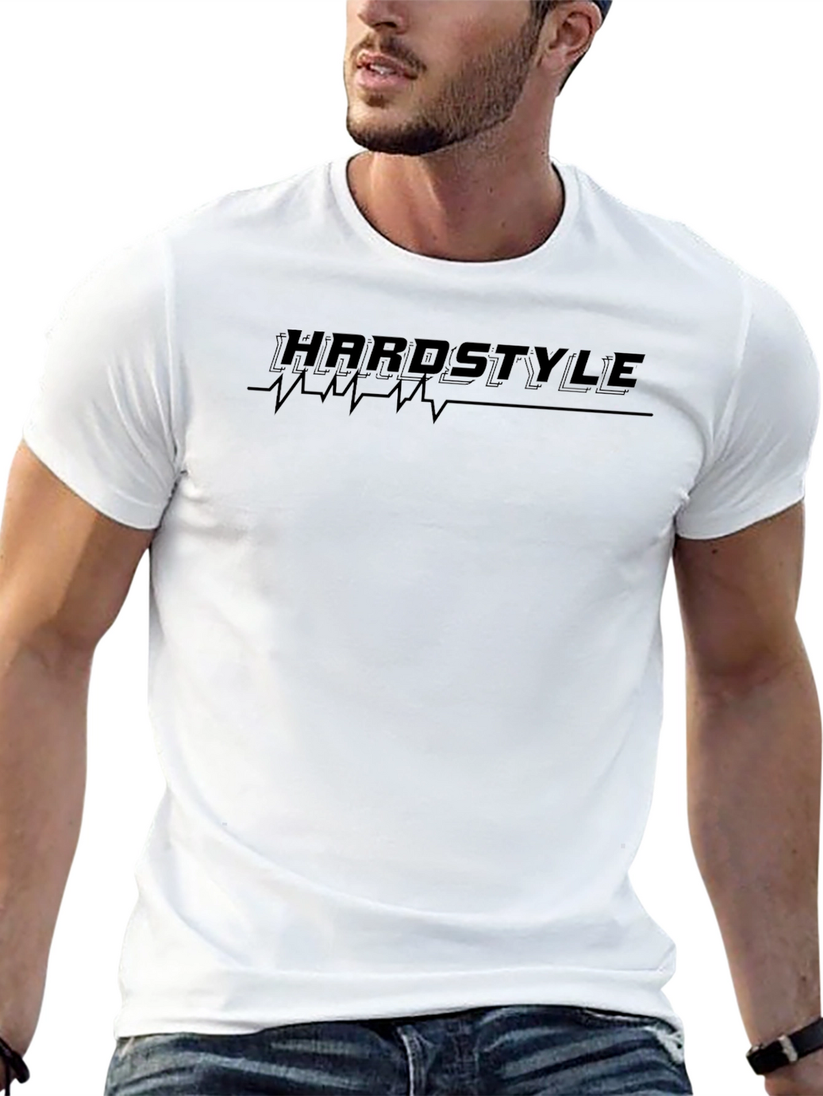 Hardstyle Graphic Print Mens Black T-Shirt
