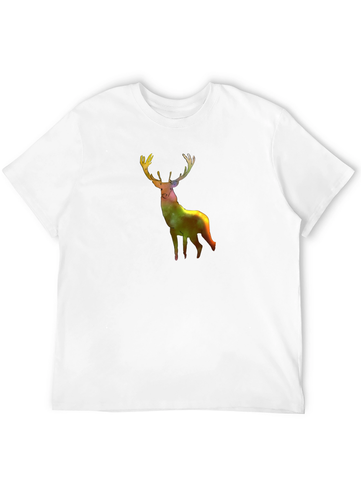 Galaxy Deer Graphic Tee - Stylish Mens Black T-Shirt